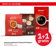  1 2 10 36 500 word gwoon vrolijk 06 koffiepads regular dark dag vers snelfiltermaling roodmerk filterkoffie rood snelfilter stuks 