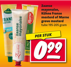  frans zaanse mayonaise marne franse mosterd grove tube stuk 