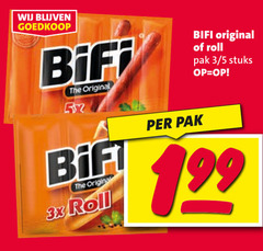 bifi bierworstjes original roll pak 3 5 stuks 3x 