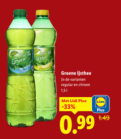  ice tea iced green groene ijsthee regular citroen 1 5 