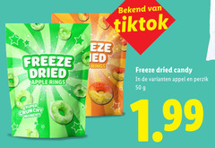  50 freeze dried apple rings super crunchy munchy candy appel perzik 
