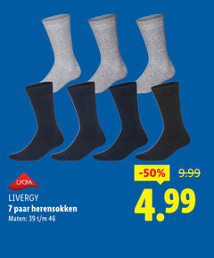  7 46 lycra livergy paar herensokken maten 
