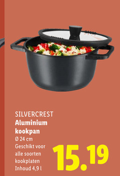  24 silvercrest aluminium kookpan cm soorten kookplaten inhoud 4 9 l 