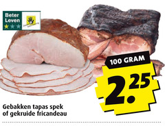  100 beter leven gebakken tapas spek gekruide fricandeau 