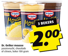  3 100 dr oetker mousse dr. passievrucht chocolade dr.oetker bekers citroen beker 2.0 