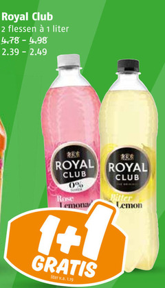  1 2 royal club flessen liter rose bitter v.a. lemon 