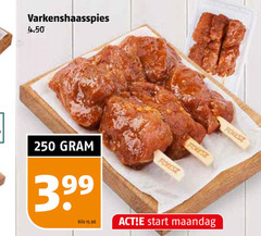  250 varkenshaasspies kilo start maandag 