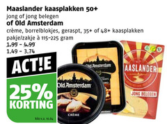  maaslander old amsterdam kaasplakken 25 50 jong belegen borrelblokjes geraspt 35 48 pakje zakje kilo v.a. 