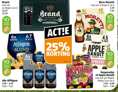  brand affligem speciaalbieren krat bier flesjes 6 10 24 25 30 cent 6x 300ml blond tripel triple bierbrouwerij liter v.a. moretti tray moret apple bandit tropical cider desperados 4 blikjes 