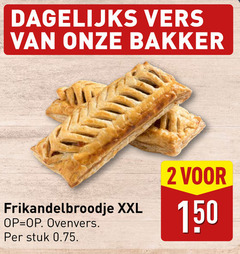  2 150 dagelijks vers bakker frikandelbroodje xxl ovenvers stuk 