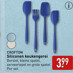  siliconen keukengerei borstel kleine spatel serveerlepel 