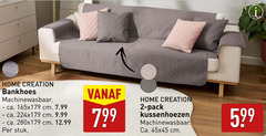  2 home creation bankhoes machinewasbaar ca. cm stuk pack kussenhoezen 