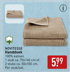  1 2 100 novitesse handdoek katoen stuk ca. cm stuks 