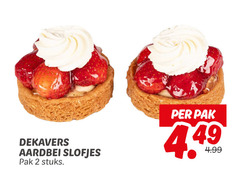 2 dekavers aardbei slofjes pak stuks 