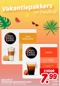  nescafe dolce gusto capsules 2 8 16 100 latte macchiato lungo intensity balanced roasty responsibly sourced starbucks cups pak stuks 