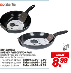  100 brabantia living koekenpan wokpan warmtebronnen keramische coating cm elders free 