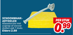  7 schoonmaak artikelen afwasborstel zuignap viscose doeken pak stuks elders stuk 99 