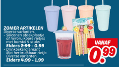  4 zomer artikelen siliconen afdekplaatje herbruikbare rietjes borstel stuks elders herbruikbaar rietje 99 