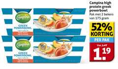  2 campina anno protein cup yoghurt 1 5 taste peach linseed oorsprong melk origine du lait der milch high pak bekers 