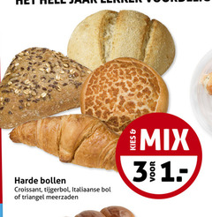  harde bollen croissant tijgerbol italiaanse bol triangel meerzaden mix 