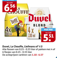  la chouffe brouwerij t ij liefmans duvel speciaalbieren 4 6 330 4x blonde blond ml pak 55 flessen 0.25 liter pakken varieeren 