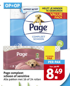  16 24 reinigt beter page sensitive comfortabel schoon minder gebruiken pack voordeel extract pakken rollen pak 