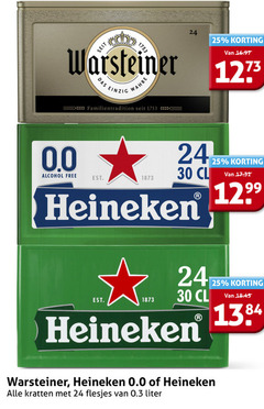  heineken warsteiner 0.0 krat bier 12 24 25 30 99 seit einzig familientradition alcohol free wahre kratten liter 