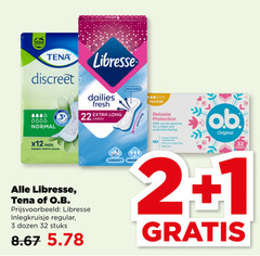  inlegkruisjes tampons maandverband 1 2 3 22 32 tena protects discreet normal secure libresse dailies fresh liners breathable pads verbanden serviettes reliable protection with curved groove for clean and protected feeling added chlorine perfume ob original o.b. inlegkruisje regular dozen stuks 