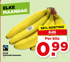  bananen maandag fairtrade kilo 