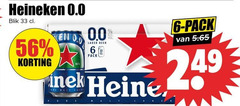  heineken 0.0 blikjes bier 6 33 blik beer pack nek reine 24 