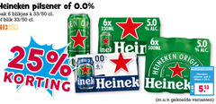  heineken 0.0 blikjes bier 5 6 25 33 pilsener pak 50 blik nix18 6x 330ml pace 500ml originele 
