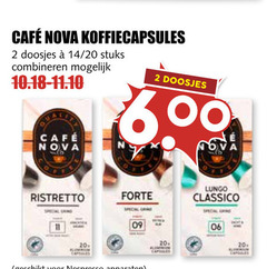  cafe nova koffiecups 2 11 20 209 mcafee koffiecapsules doosjes 14 stuks combineren ristretto and forte lungo classico special-k grind 06 