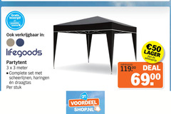  3 50 voordeel partytent meter scheerlijnen haringen draagtas stuk deal 69 