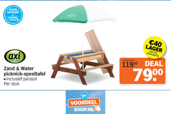  waterspeeltafel 40 voordeel by zand water picknick speeltafel parasol stuk deal 