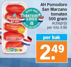  500 natuur pomodori boer pomodoro san marzano tomaten actieprijs kilo bak 