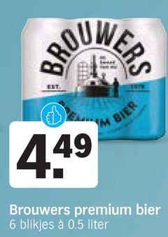  brouwers blikjes bier 6 premium liter 