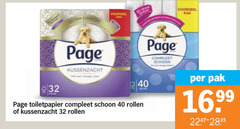  32 40 comedy page kussenzacht schoon toiletpapier rollen pak 