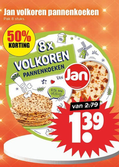  8 50 jan volkoren pannenkoeken pak stuks 8x rijk 