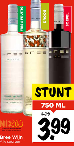 witte wijn rode 18 25 750 fris fruitig droog white pinot grigio nix18 jaar legitimatie alcohol soorten soepel ml 3.99 