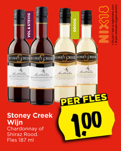  stoney creek witte wijn rode 18 25 stevig droog chardonnay shiraz rood fles ml nix18 jaar legitimatie alcohol 