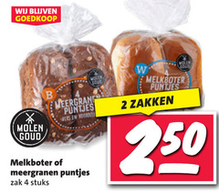  2 4 molen goud b puntjes vers meergranen zak stuks zakken 