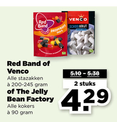  2 90 red band dropfruit venco schoolkrijt zacht zoet stazakken jelly bean factory kokers stuks 
