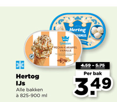 hertog ijs bakken ml yssalon pecan karamel vanille gezouten caramelsaus pecannoot bak 