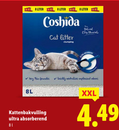  8 liter xxl xl coshida clumping them natural clay minerals altra absorbent thin kattenbakvulling ultra absorberend quickly 
