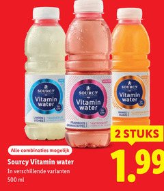  2 500 sourcy vitamin water limoen lychee combinaties ml framboos antioxidant granaatappel visage mango guarana stuks 