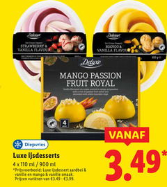  4 650 ice cream dessert strawberry vanilla flavour mango passion fruit royal flavoured covered preparation with core sorbet and white chocolate chips ge diepvries luxe ijsdesserts ml ijsdessert aardbei vanille varieeren 3.99 