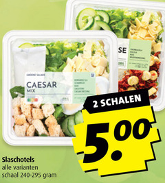  2 caesar mix slaschotels schaal schalen 