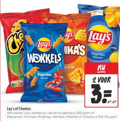  lays cheetos zoutjes chips 2 3 200 taste salt nutri score wokkels paprika flavour zakken barbecue naturel pomtips ringlings 