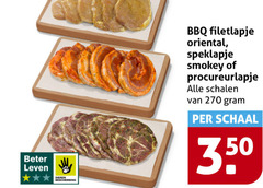  beter leven dieren bescherming bbq filetlapje oriental speklapje smokey procureurlapje schalen schaal 3 50 