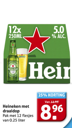  heineken flesjes bier 12 25 12x 250ml original draaidop pak 0.25 liter 